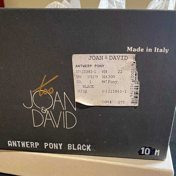 Joan and David Too - Antwerp Pony Black Shoes - Sz 10 med - Picture 7 of 7